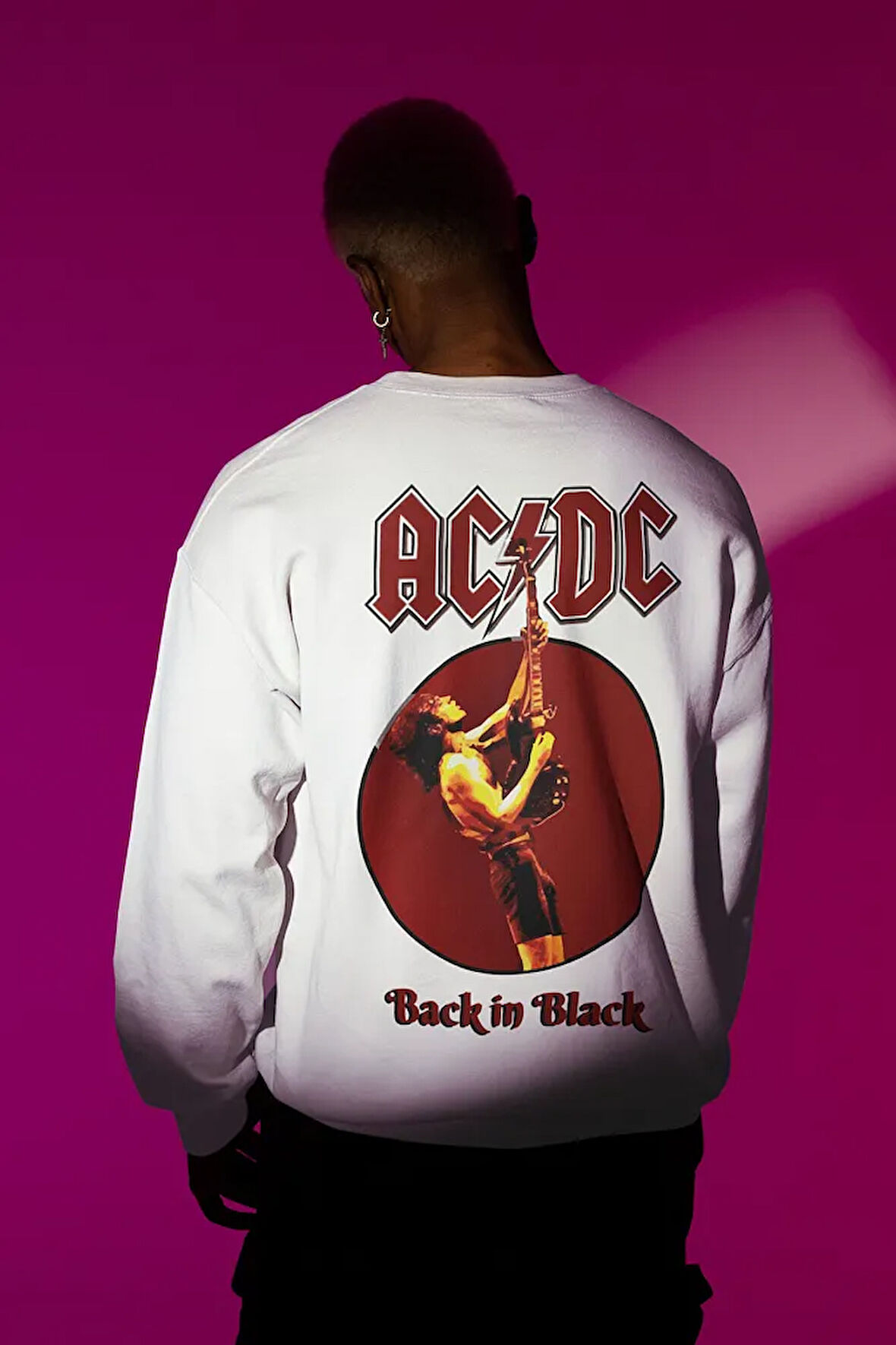 AC DC Rock Metal Müzik Grubu Baskılı Unisex Oversize Sweatshirt