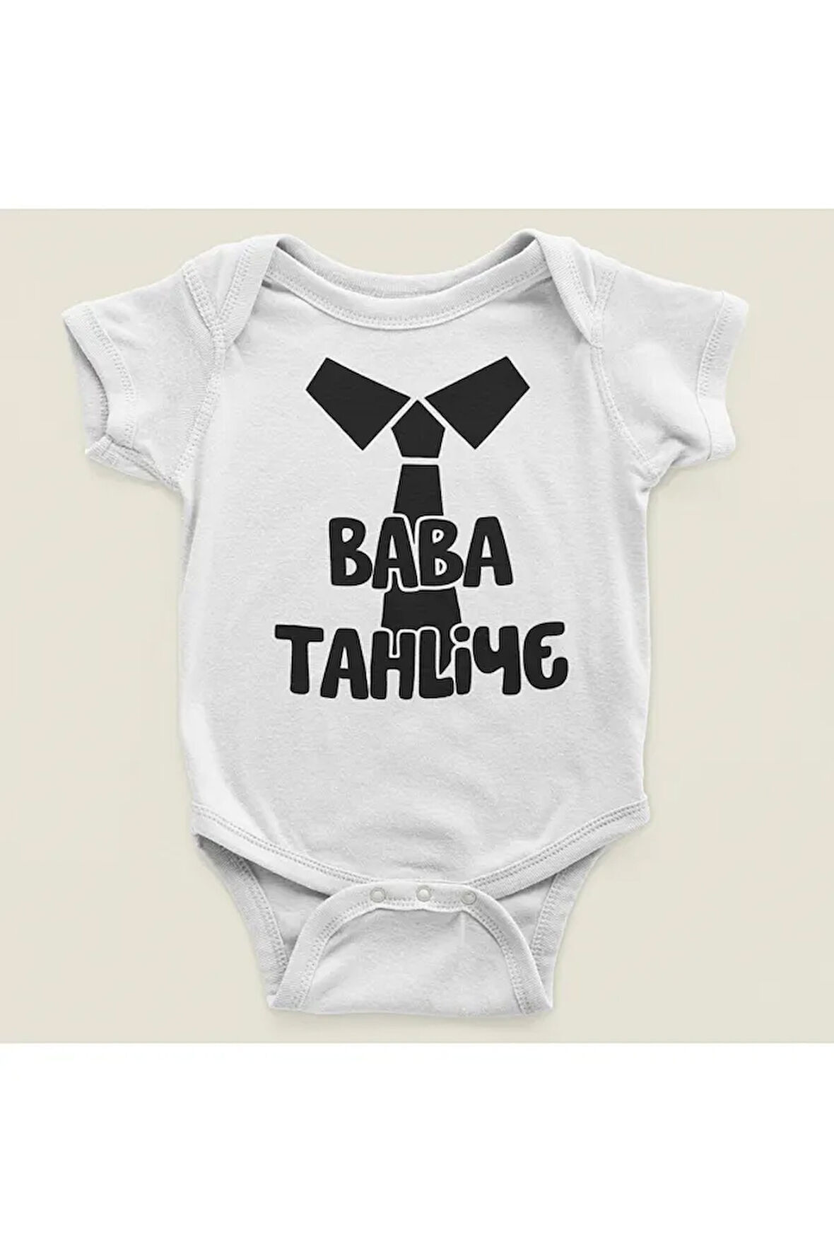 Baba Tahliye Yazılı Pamuklu Yumuşak Unisex Çıtçıtlı Body Zıbın