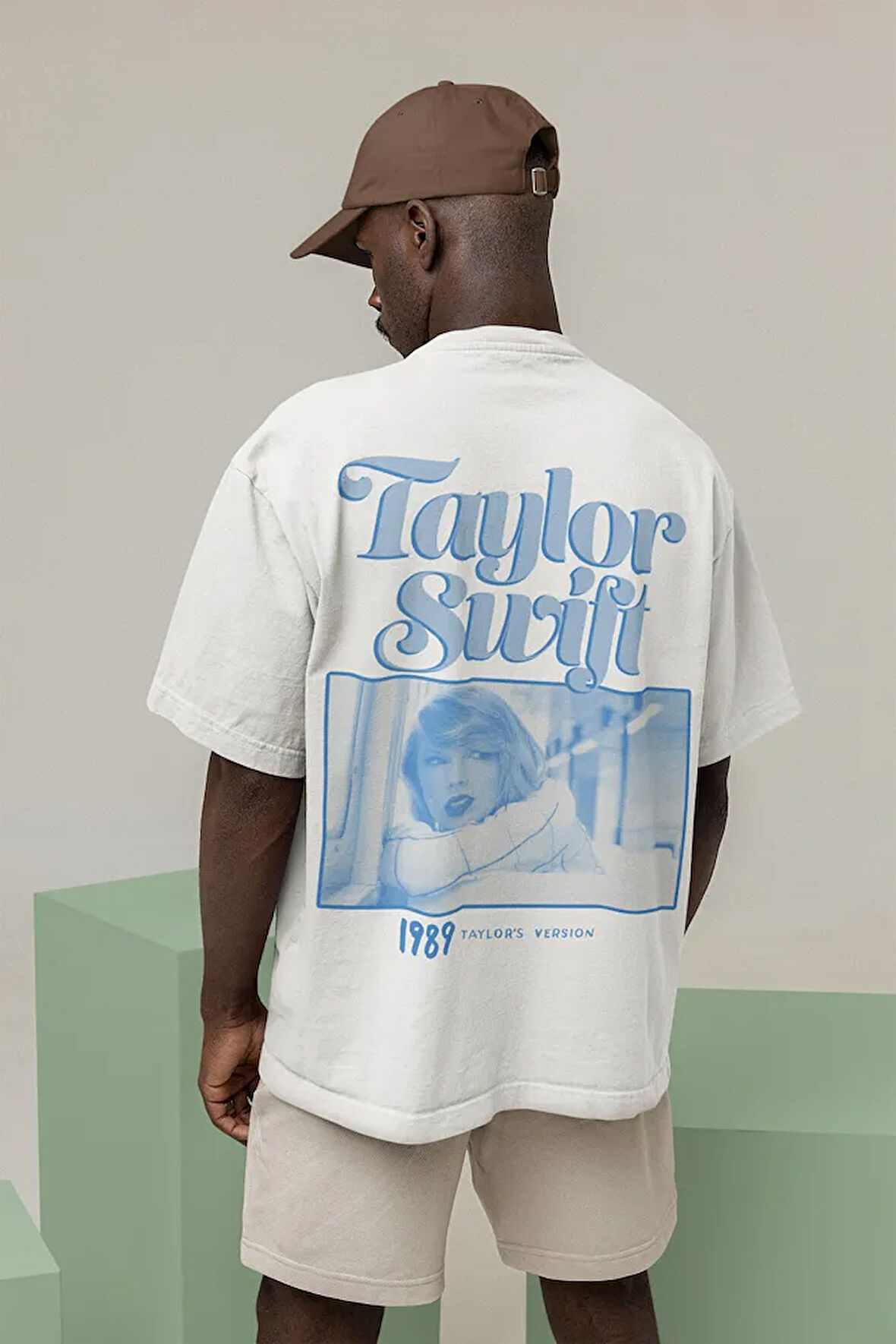 Tasarım Taylor Swift Baskılı Unisex Oversize Şarkıcı 1989 Tişört