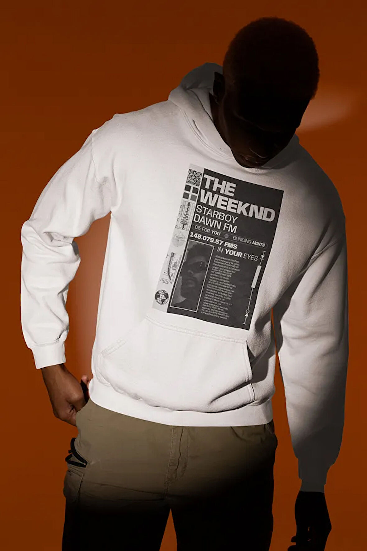 The Weeknd Rapper Starboy Dawn Fm Baskılı Unisex Oversize Hoodie