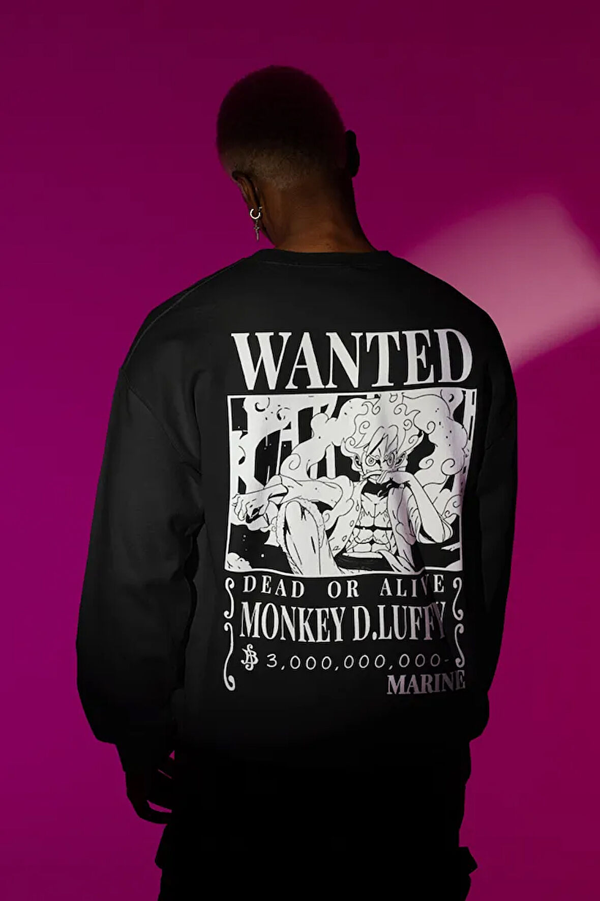 Monkey D. Luffy Yazılı Unisex Oversize Tasarım Anime Sweatshirt