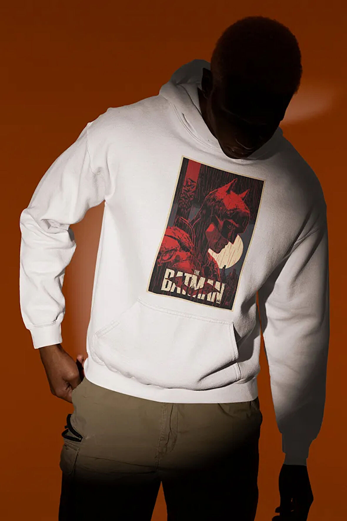 The Batman Baskılı Unisex Oversize Dc Hoodie