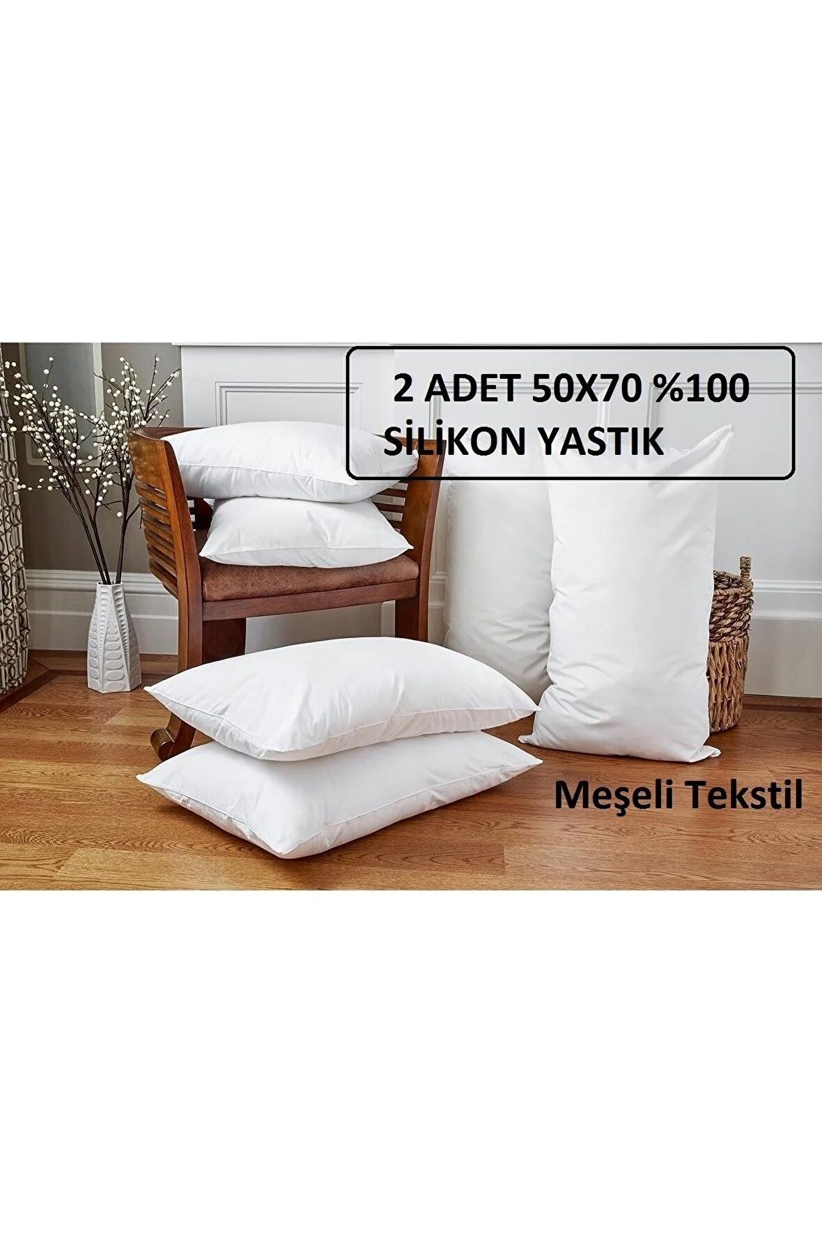 2 Adet %100 Boncuk Silikon Yastık 900 Gr