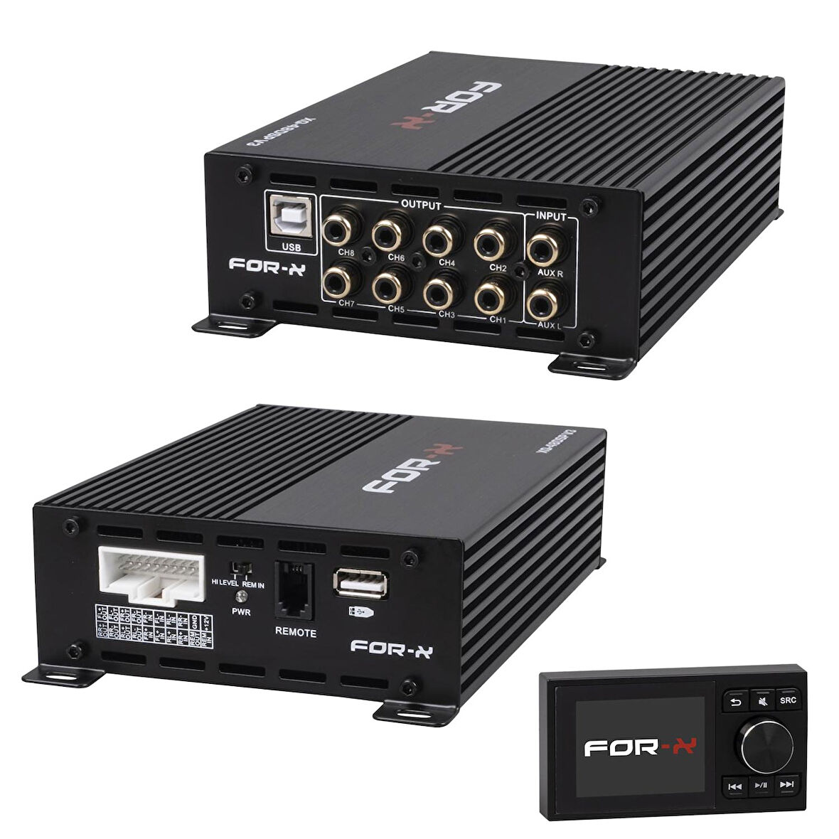 FOR-X XQ-48DSPV3 İşlemci 4 Kanal 4X70W Amfi Bluetooth Uzaktan Kumanda