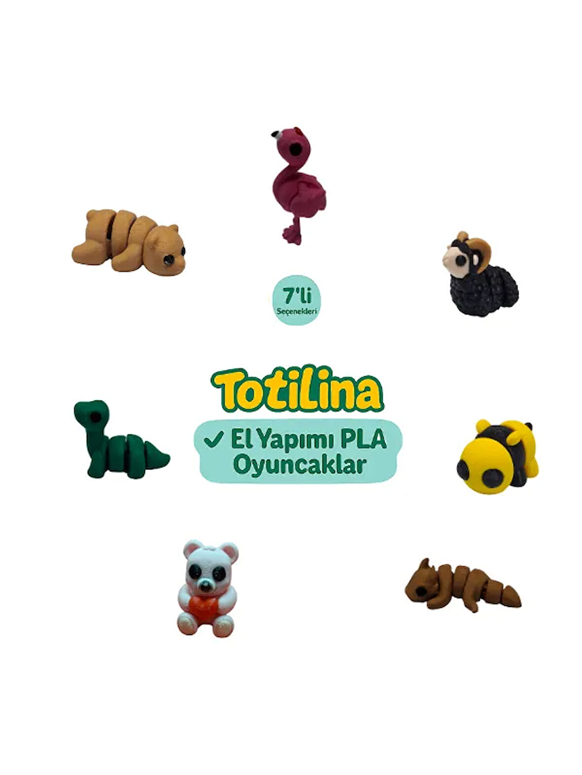 7'li set (Flamingo koç Arı Ejderha Ayı Dinazor Ayı…)