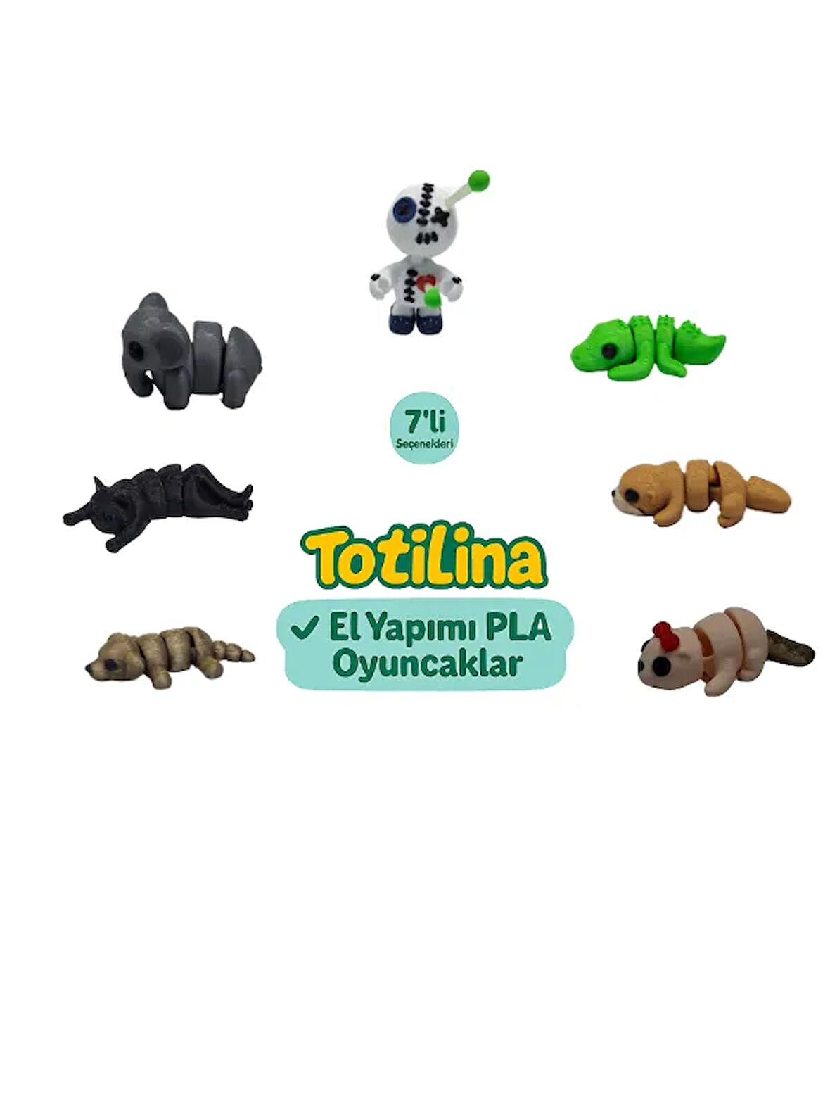 7'li set (Voodoo Timsah Su samuru Köpek Kedi Fil…)