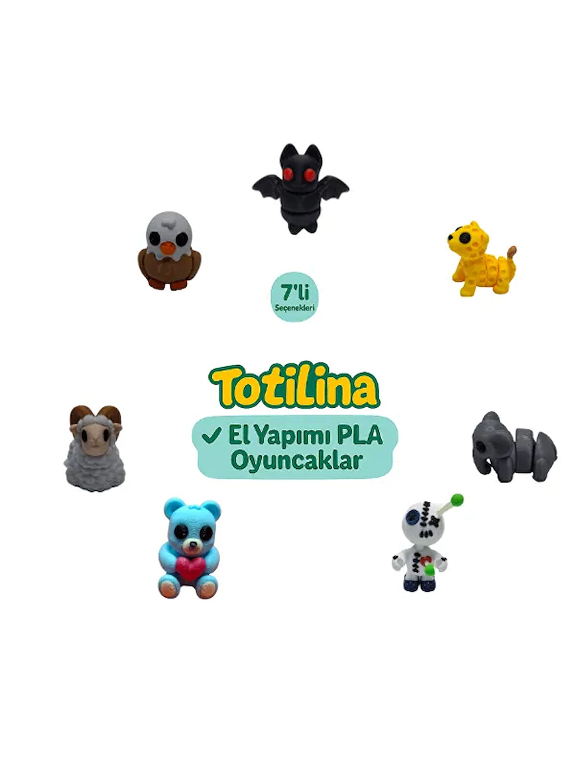 7'li set (yarasa puma fil voodoo ayı koç kartal…)
