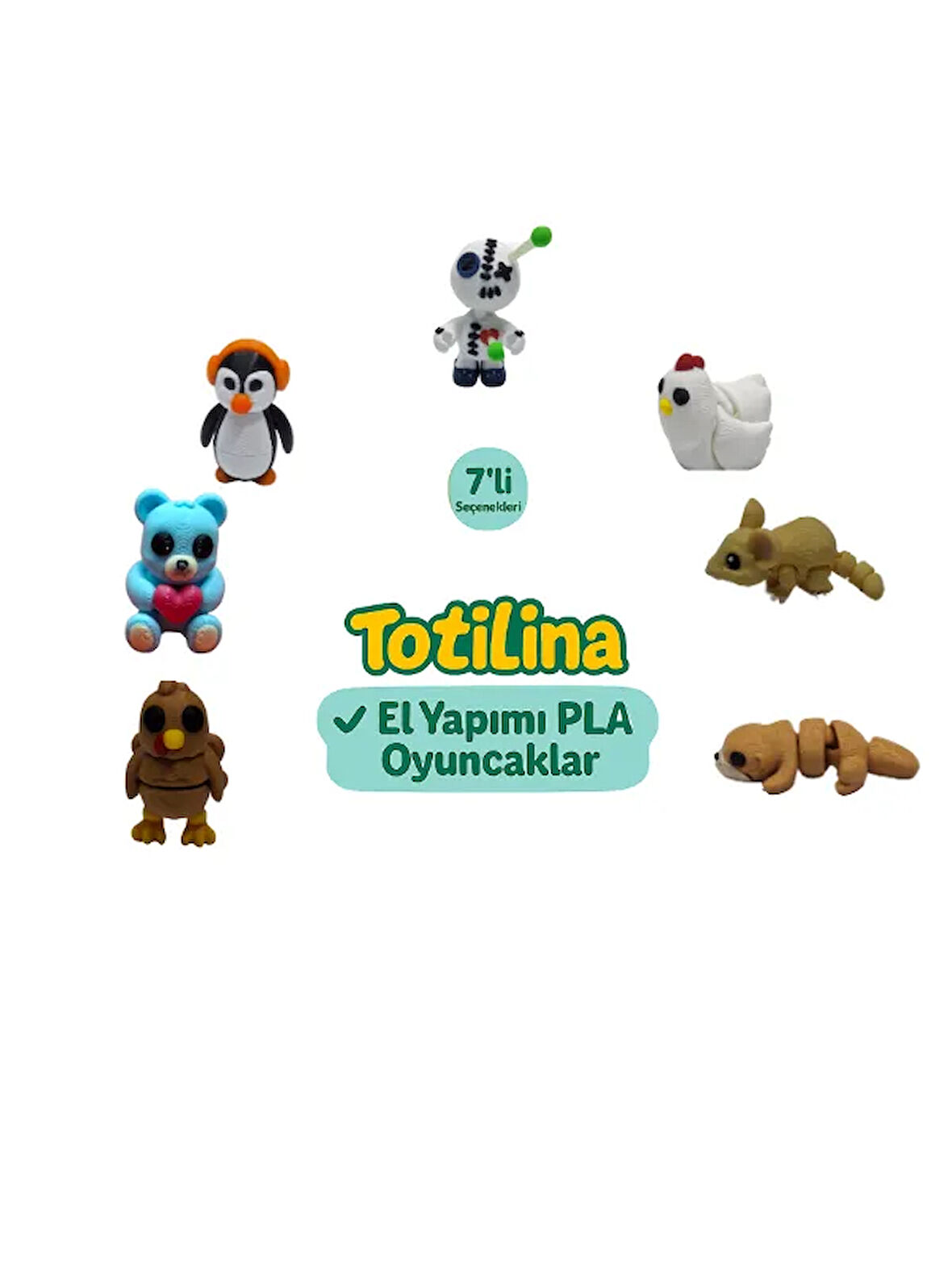 7'li set (voodoo tavuk fare su samuru hindi ayı penguen…)