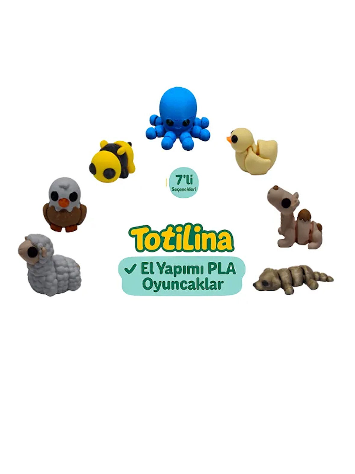 7'li set (ahtapot ördek deve köpek koyun kartal arı…)