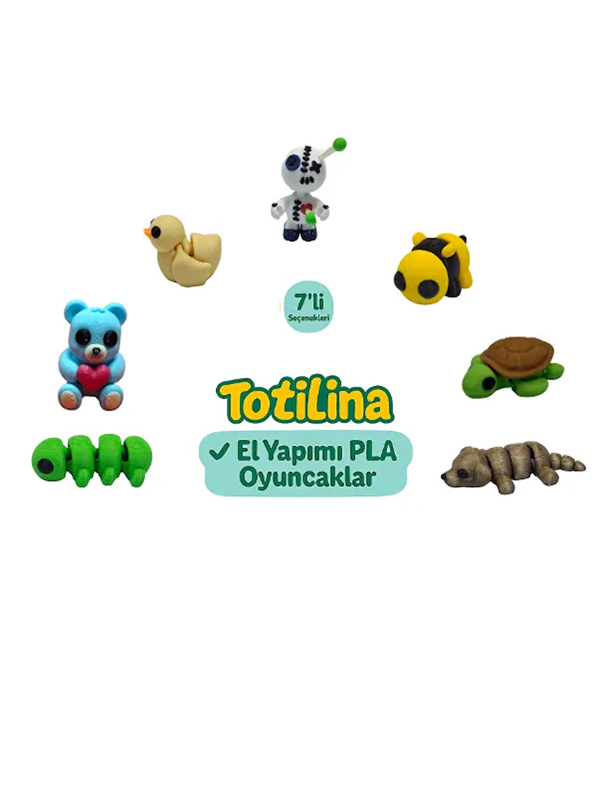 7'li set (voodoo arı kaplumbağa köpek tırtıl ayı ördek…)