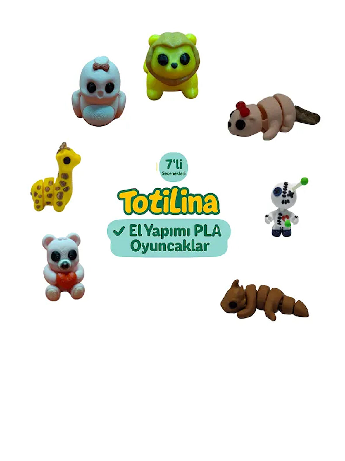 7'li set (aslan su samuru voodoo ejderha ayı zürafa kuş…)