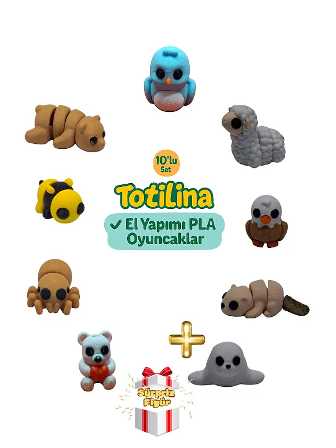 10'lu set (kuş koyun kartal su samuru fok ayı örümcek arı ayı…)
