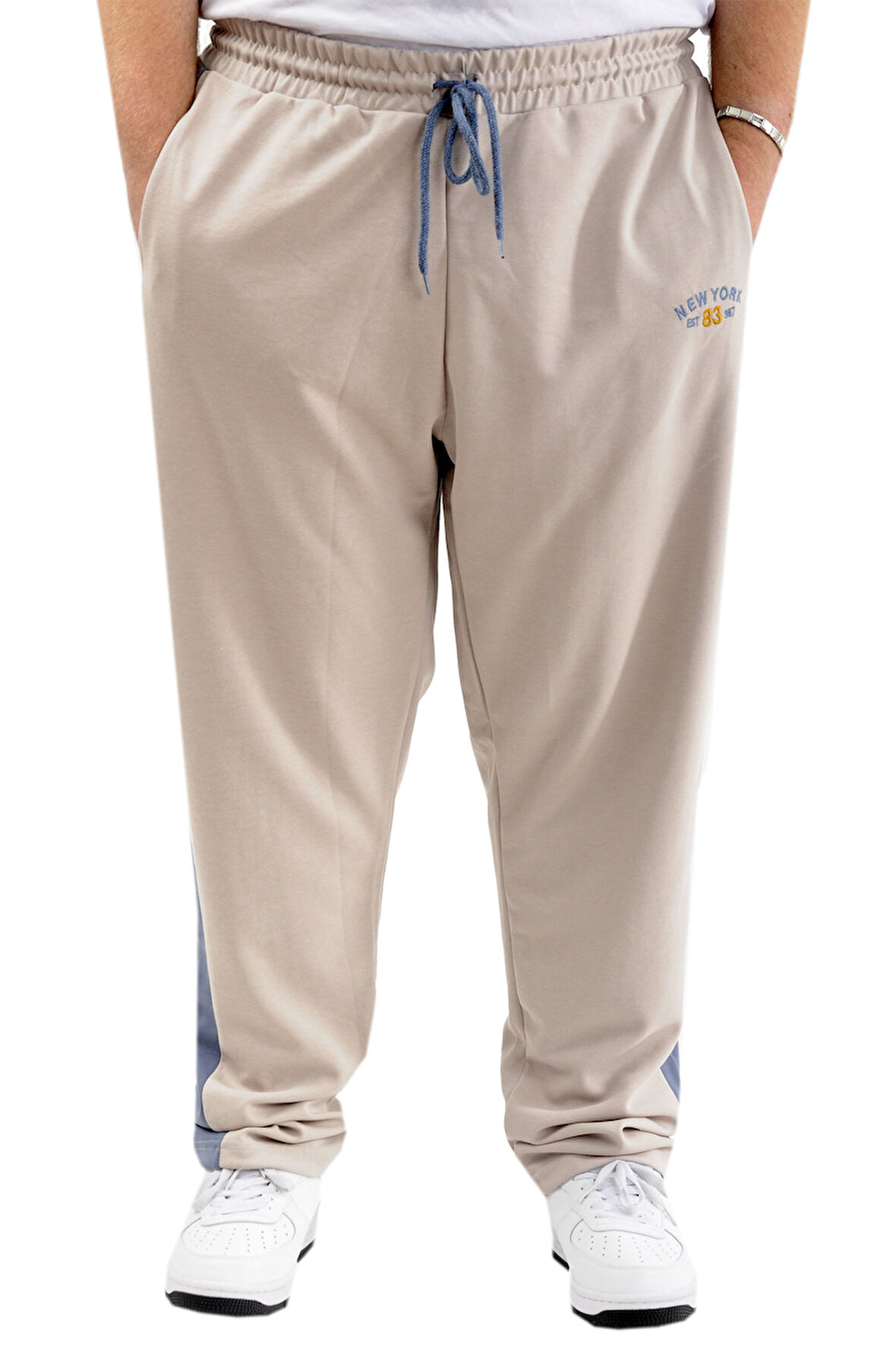 Mode XL Erkek Büyük Beden Eşofman Altı Cepli İnterlok GARNILI 24518 Gri