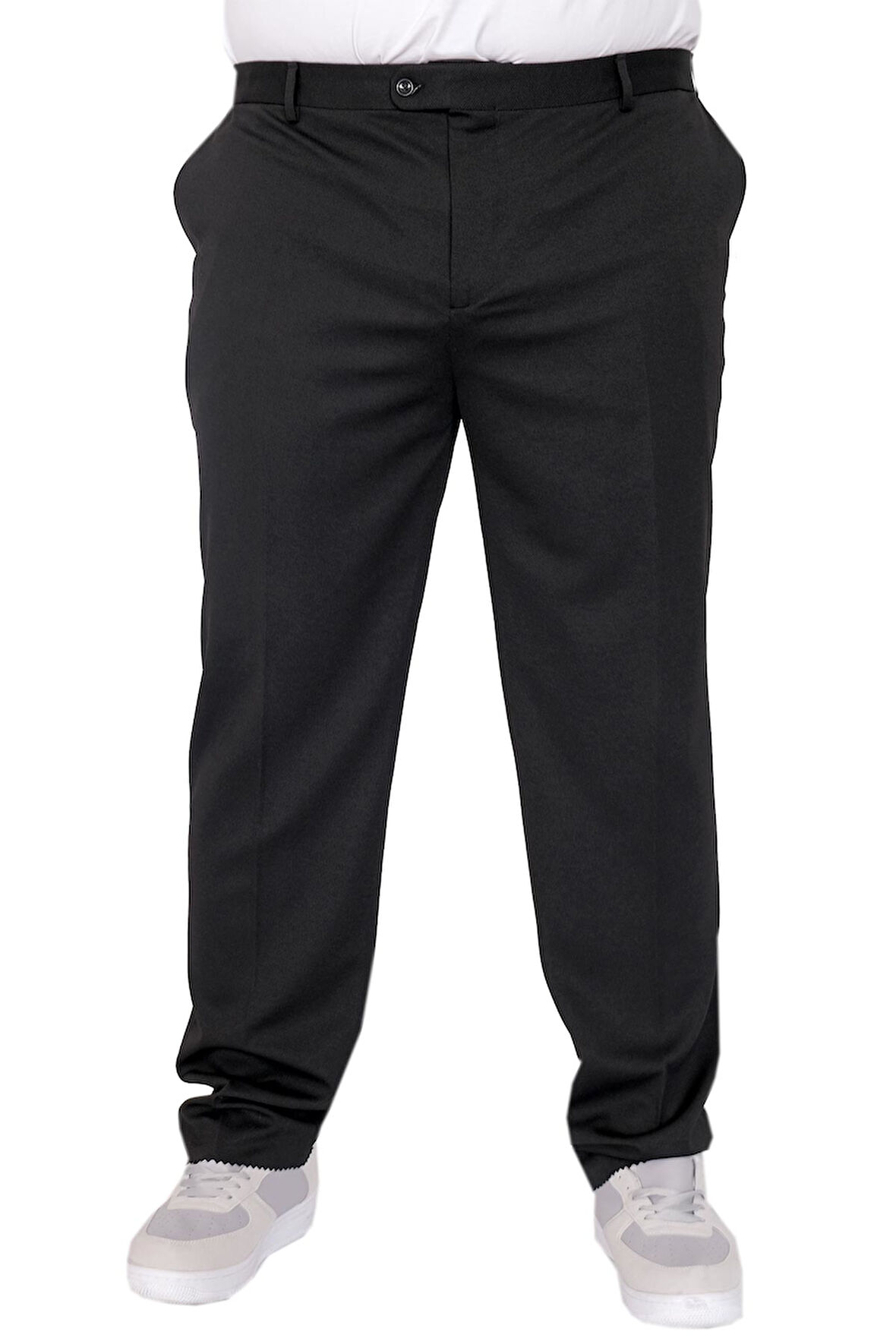 Mode XL Büyük Beden Erkek Kumaş Pantolon Tintin 21027 Siyah