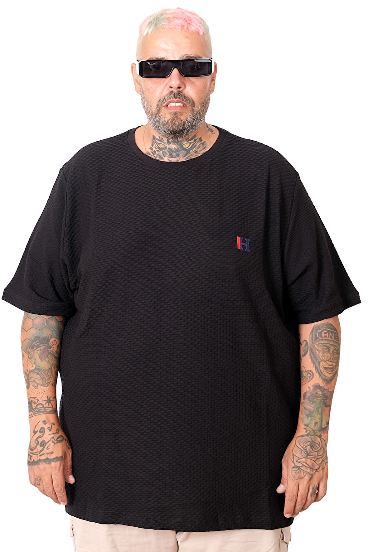 Mode XL Erkek Büyük Beden T-Shirt Petek U20038