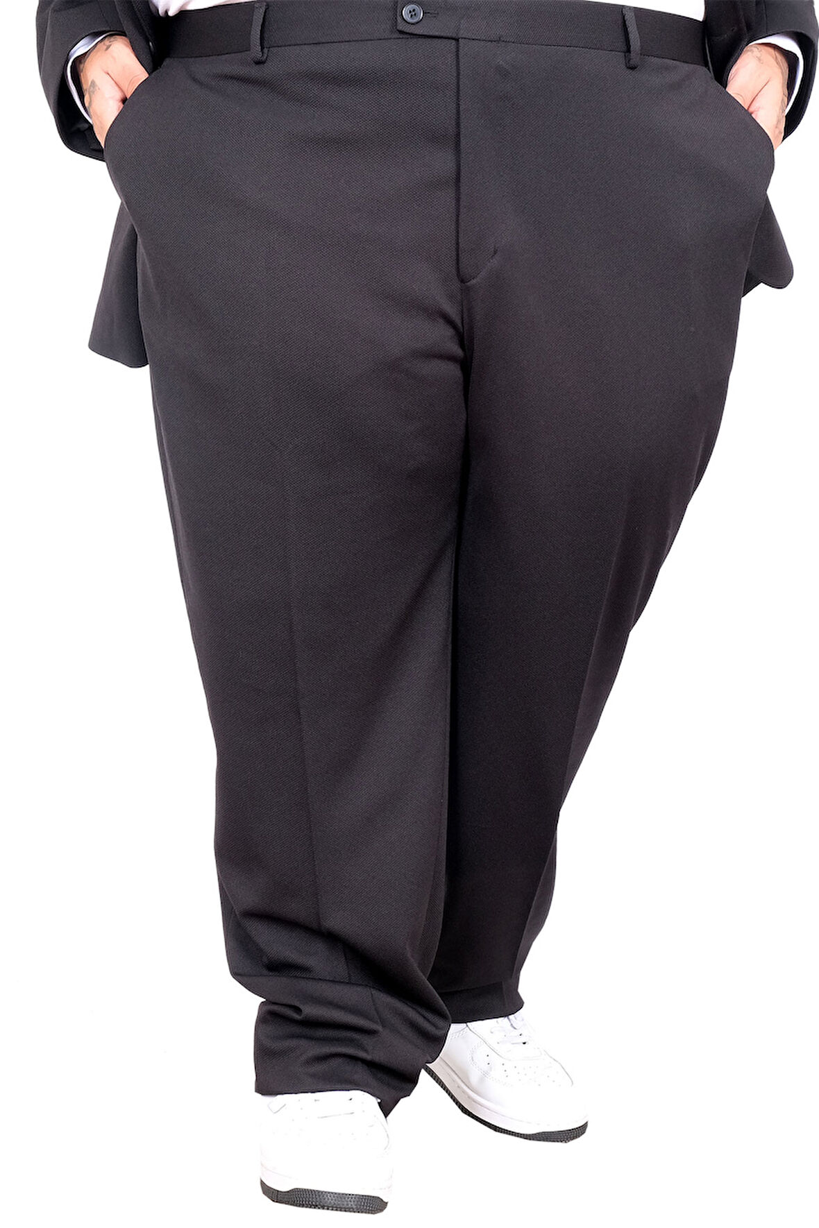 Mode XL Büyük Beden Erkek Kumaş Pantolon 21027 Siyah