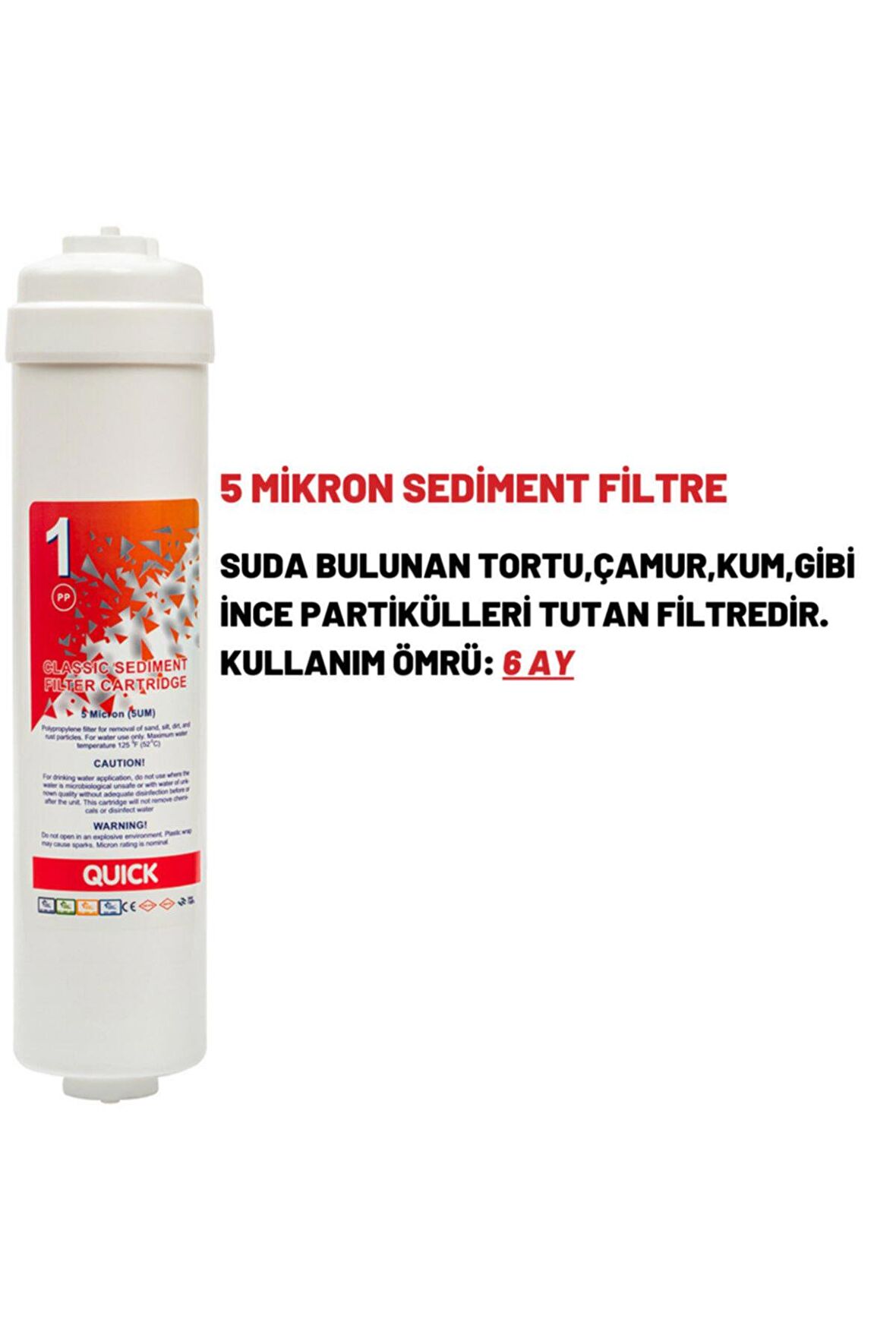 Kapalı Kasa Su Arıtma Cihazı Filtresi 6 Filtreli 75 Gpd Membranlı Set