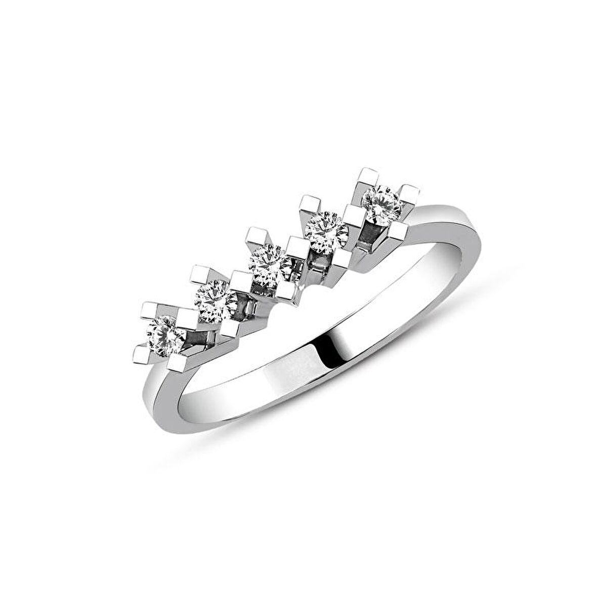 0.42ct Pırlanta Beştaş Yüzük-14k