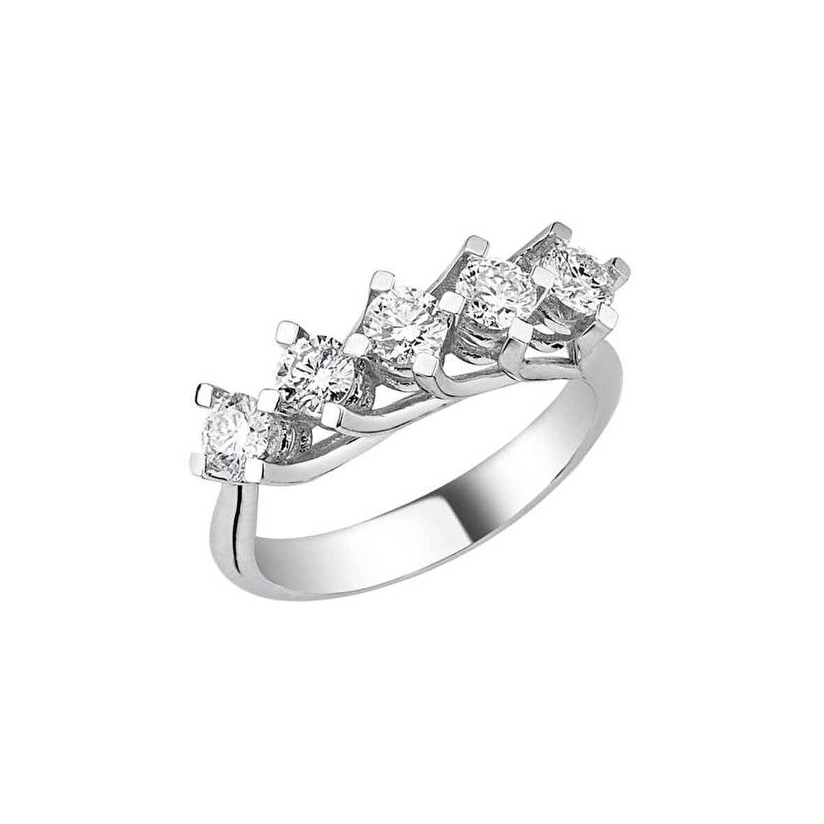 0,72ct Pırlanta Beştaş Yüzük-14k