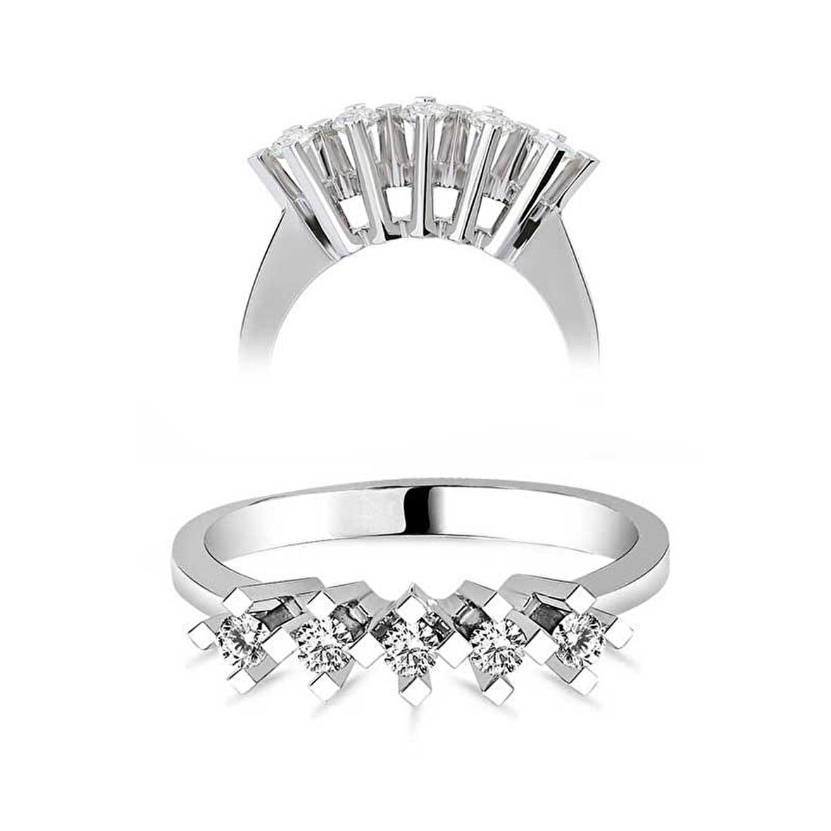 0.25Ct Pırlanta Beştaş Yüzük-18k