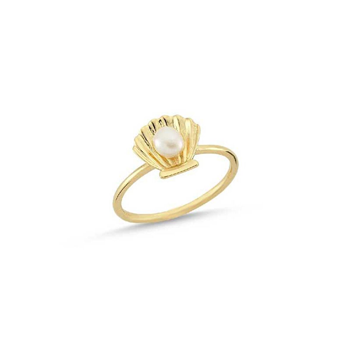 14k Altın İnci Eklem Yüzük