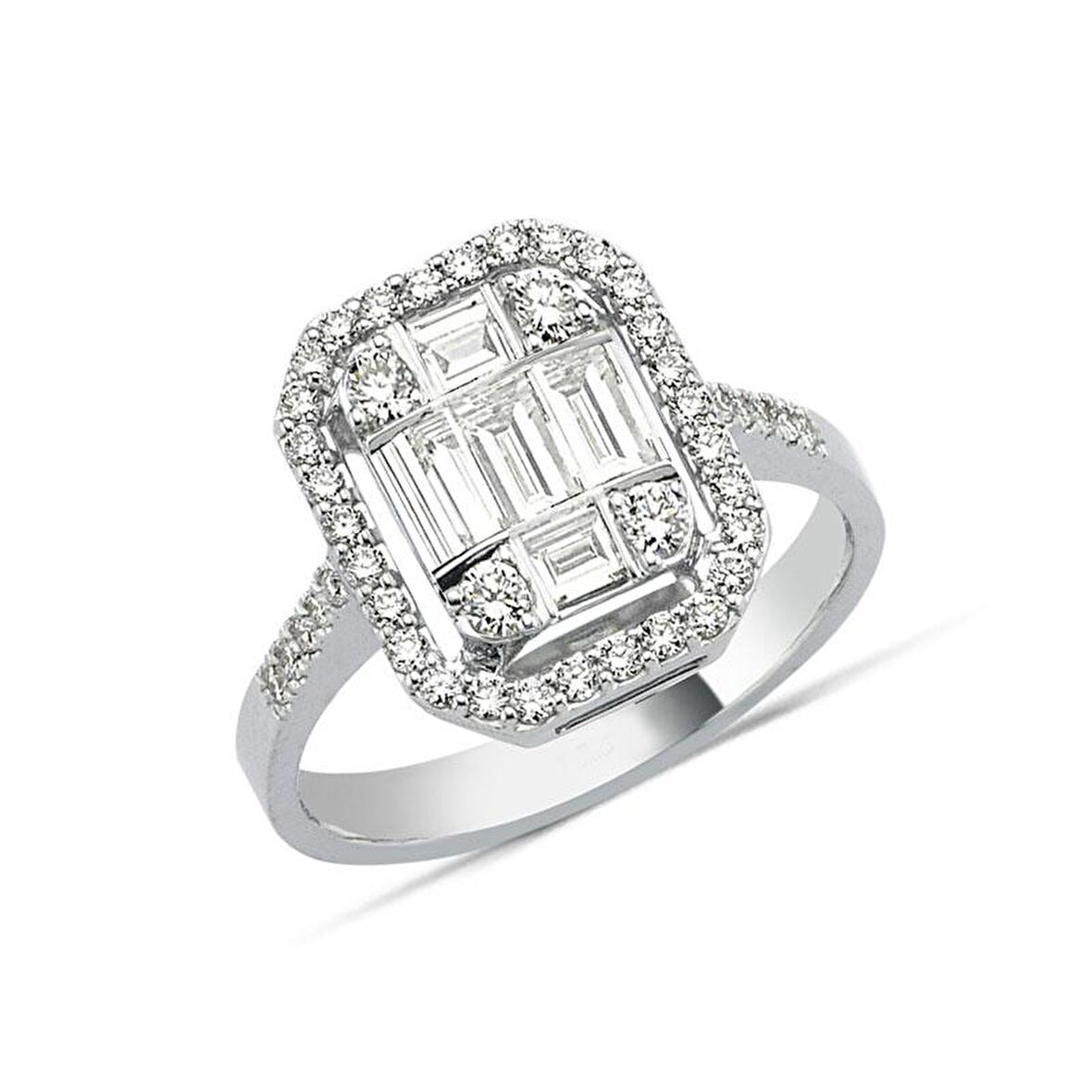 1.43ct Pırlanta Baget Yüzük