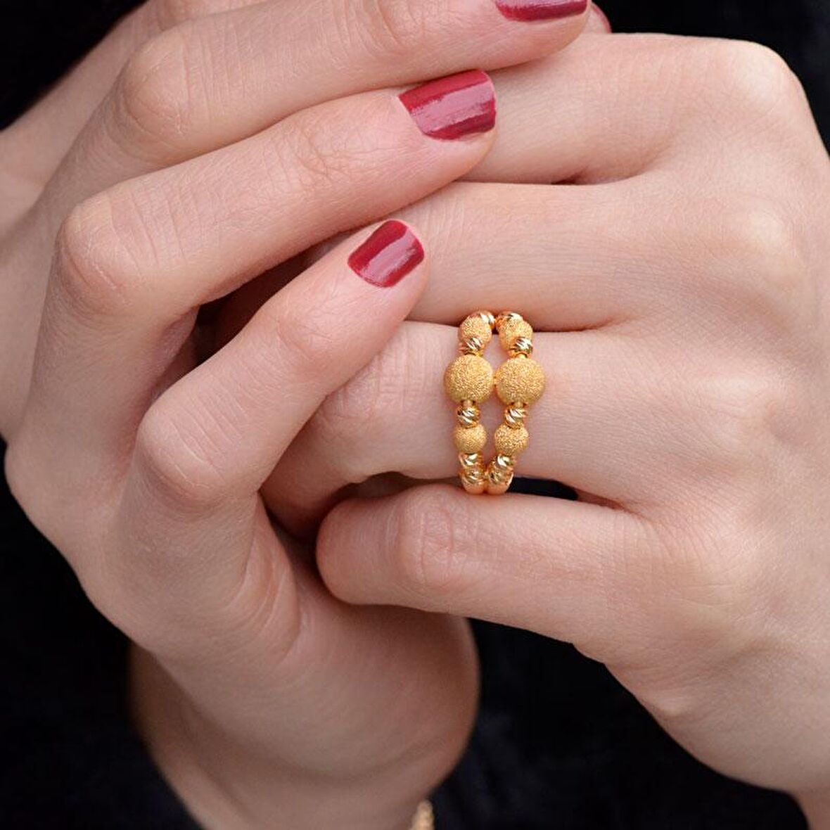 22 Ayar Sarı Altın Dorika Model Yüzük