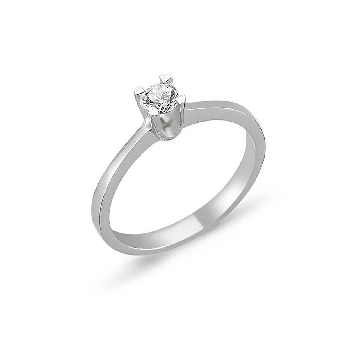 0.24ct Pırlanta Tektaş Yüzük - 18K