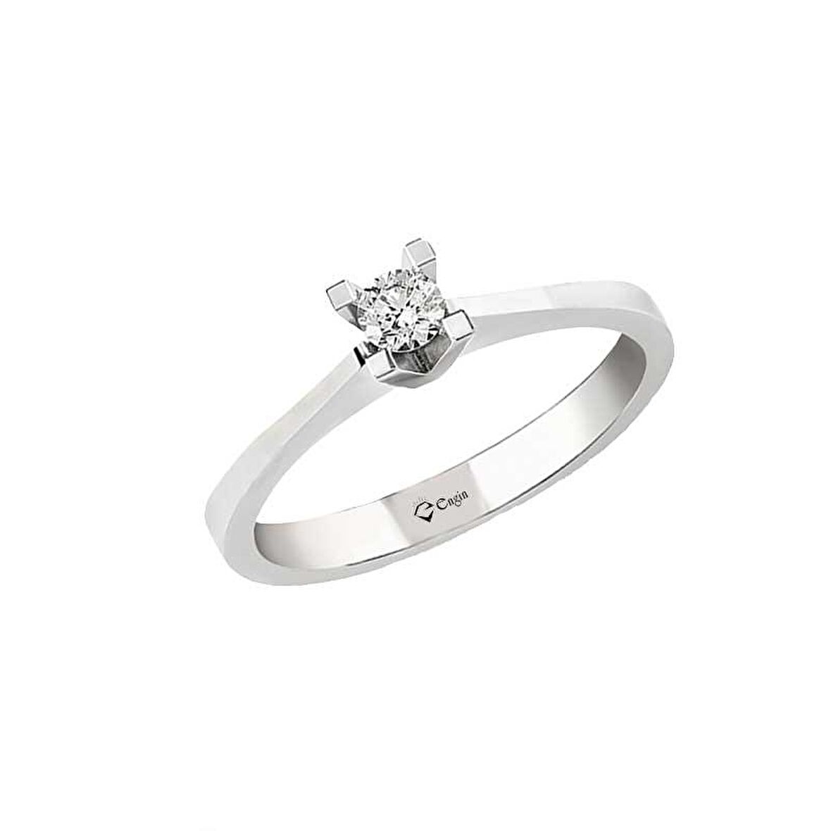 0.19ct Pırlanta Tektaş Yüzük - 18K