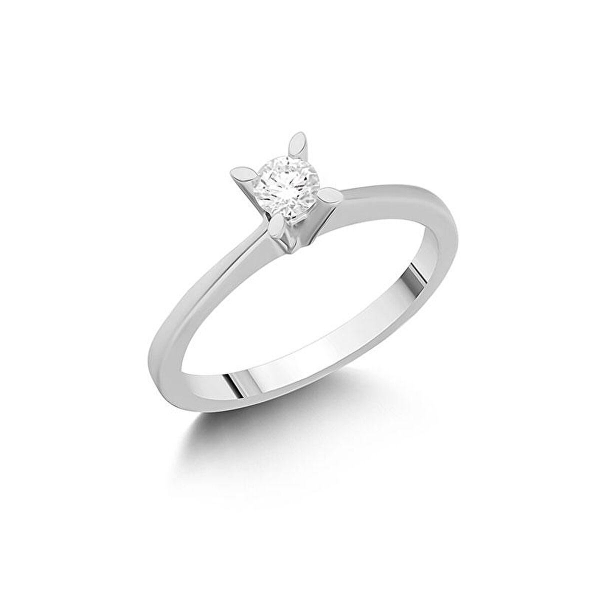 0.16ct Pırlanta Tektaş Yüzük-18k