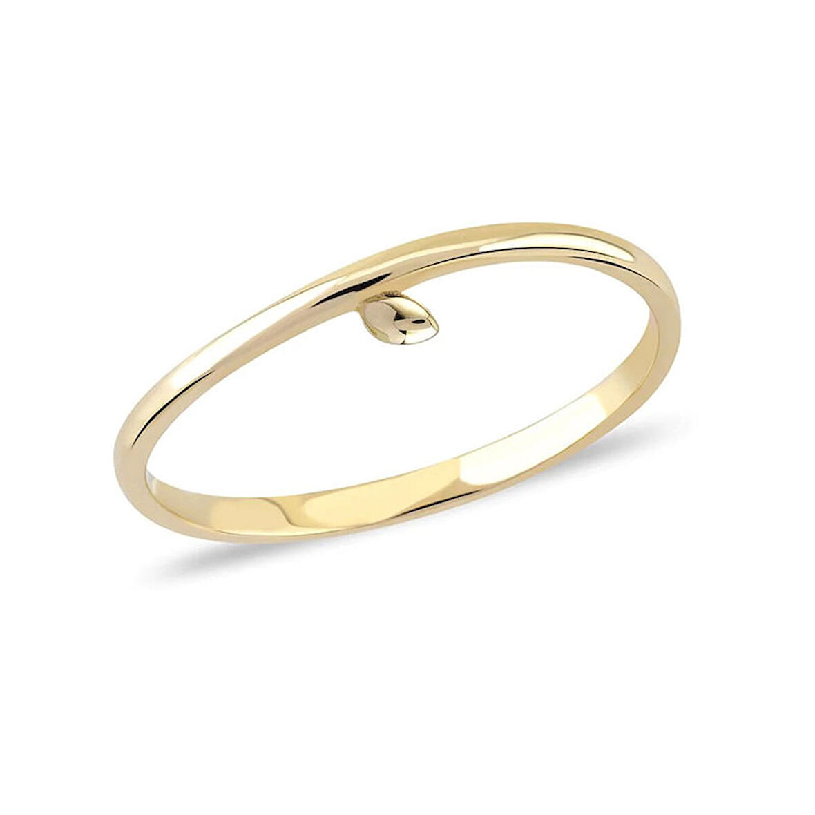 14k Altın Minimal Dal Yüzük