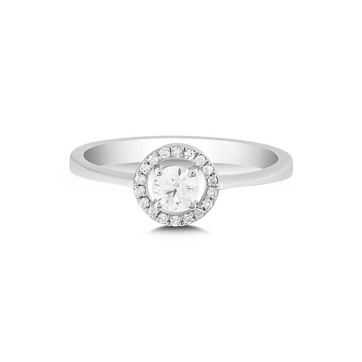 14k Altın Star Light Tektaş Yüzük