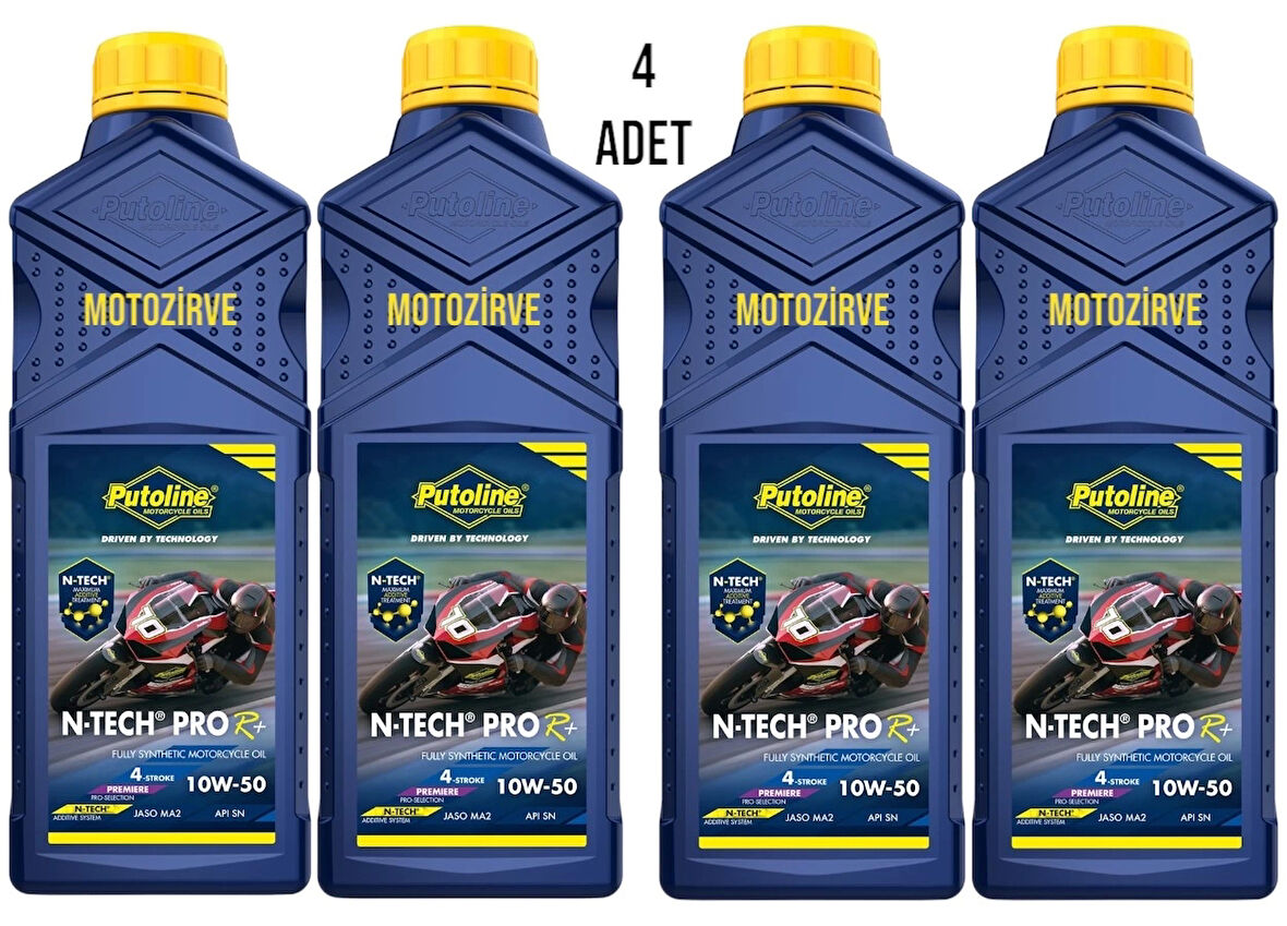 Putoline N-Tech ProR+10w-50 Tam Sentetik Motor Yağı 1 Litre (4 Adet),ntech