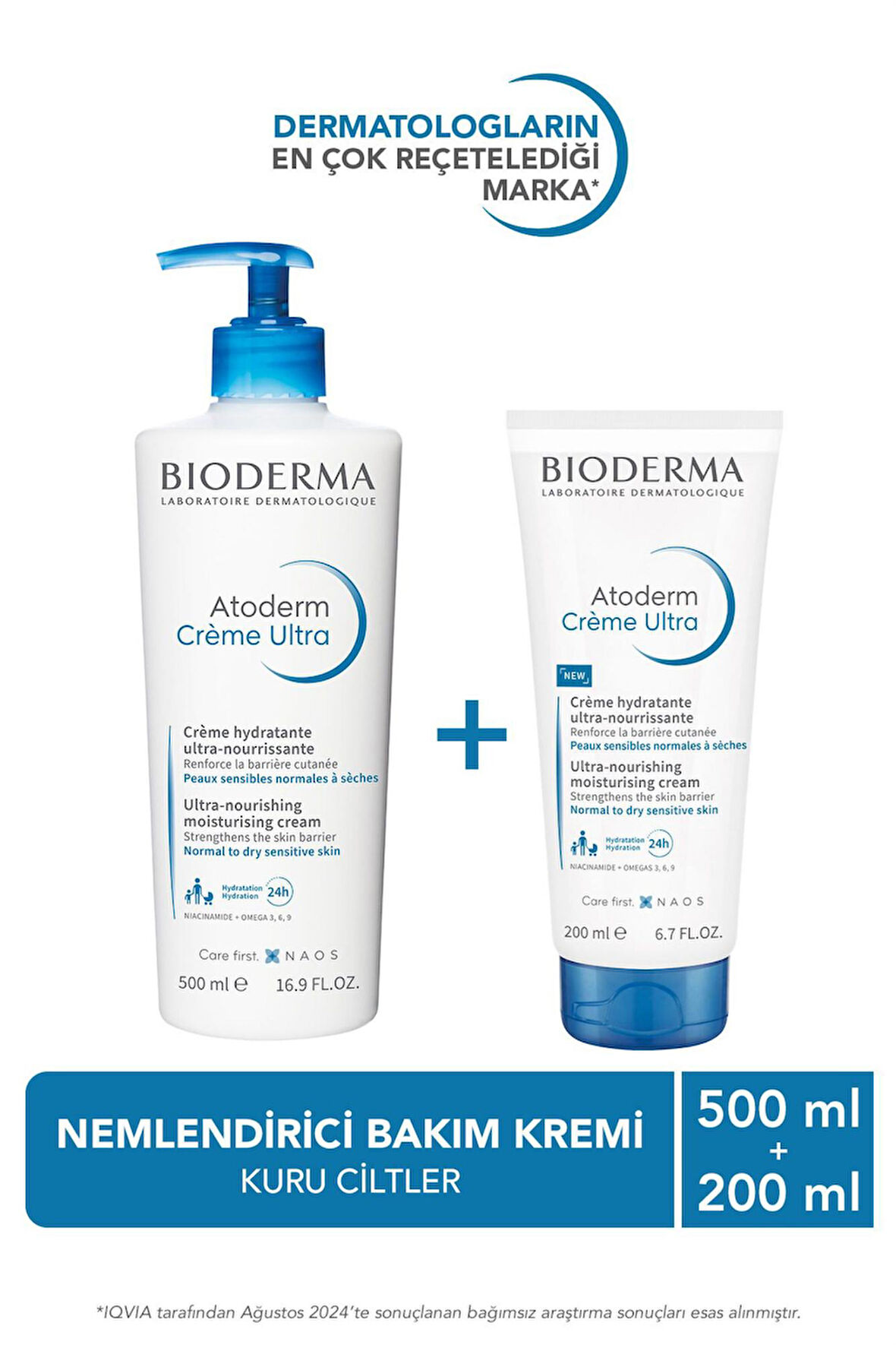 Bioderma Atoderm Cream Ultra 500 ml + 200 ml