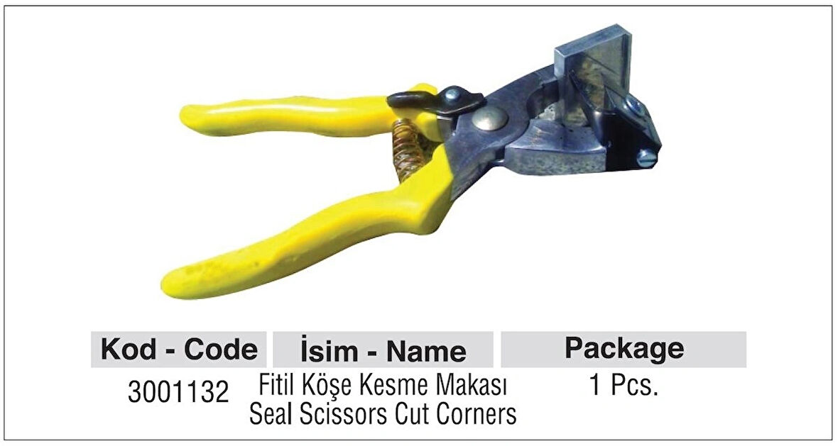 Raduslu Köşe Açılı Conta Bant Kesme Makas