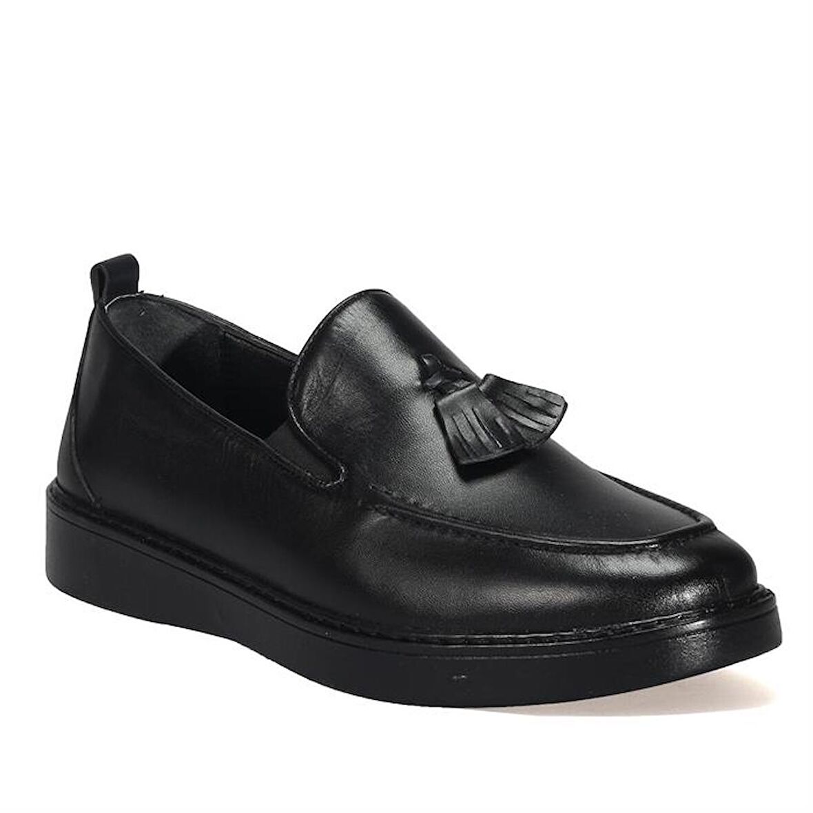 Bordolli Püsküllü Siyah Casual Erkek Ayakkabı