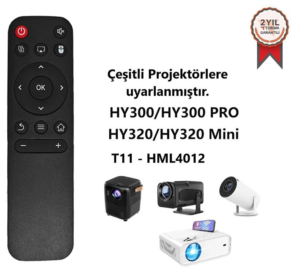 Torima HY300,HY320,T11,HML4012 Uyumlu Projeksiyon Kumandası