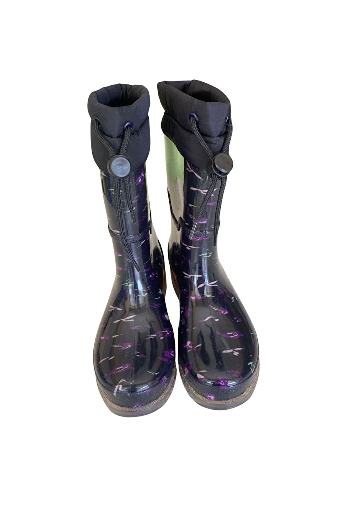 Konçlu Kadın Yağmur Çizmesi Yağmur 36-40 Mor