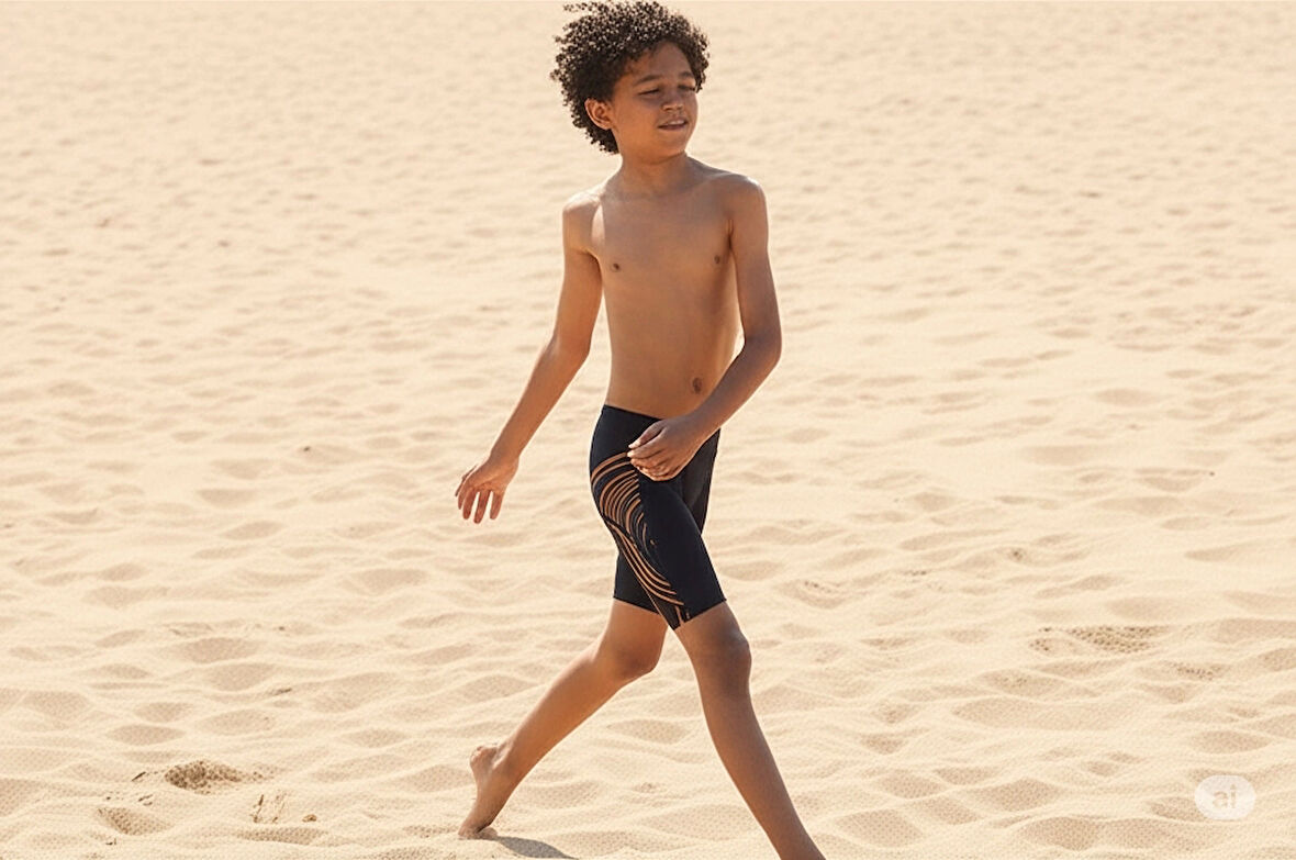 Speedo Plmt Jammer Erkek Çocuk Mayosu Siyah-Turuncu