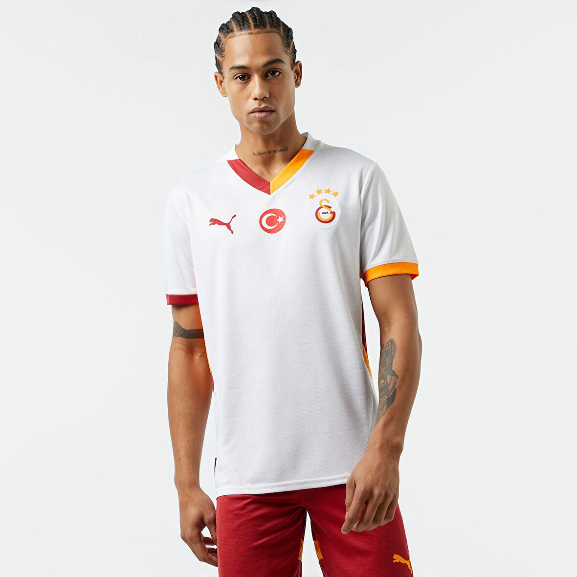 Puma 779652-02 Galatasaray 24/25 Erkek Deplasman Forması Beyaz
