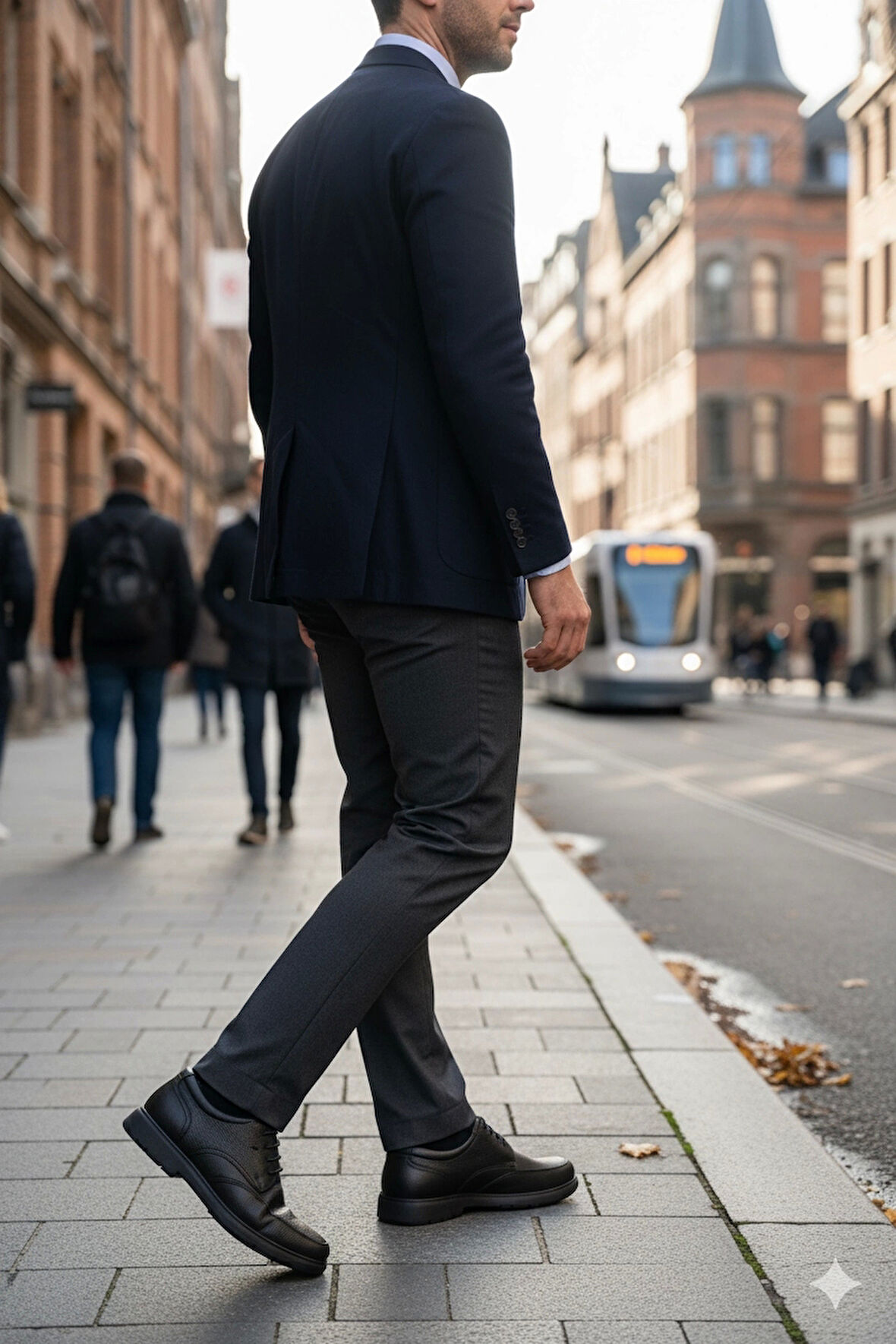 Belix Confort Bağcıklı Deri Erkek Ayakkabı 40-45 Siyah