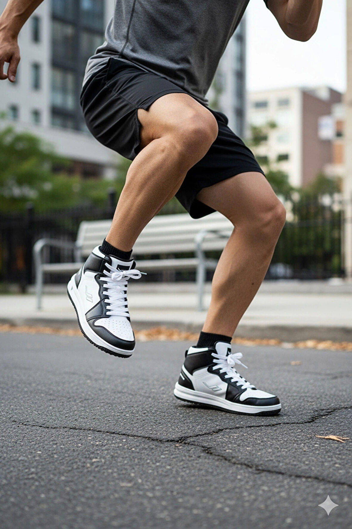 Lescon Elite Max Erkek Spor Bot Siyah-Beyaz