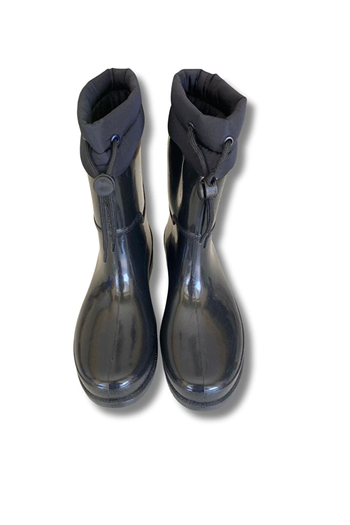 Konçlu Kadın Yağmur Çizmesi 36-40 Siyah