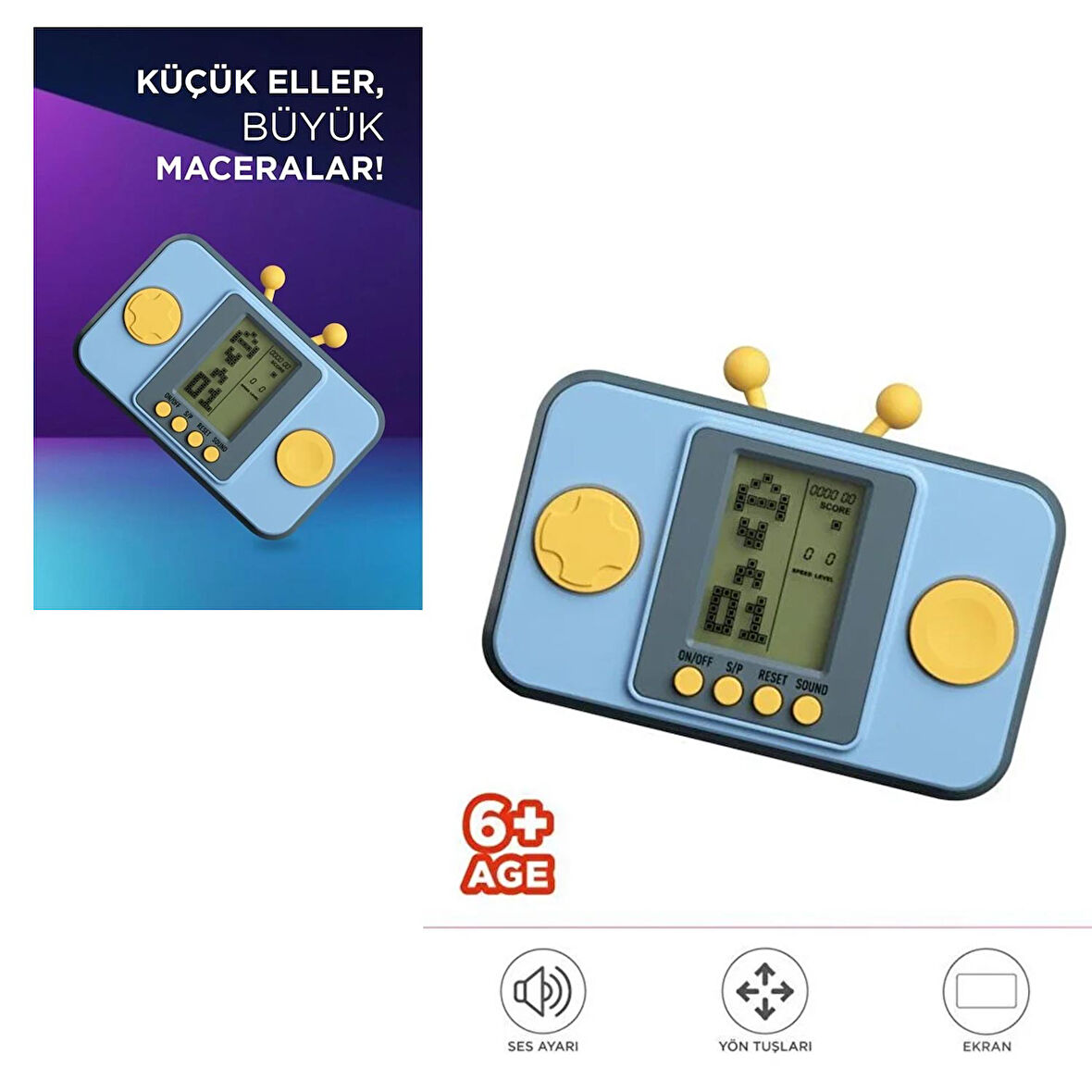 TORİMA GC-010 El Atarisi Tetris Gameboy Joystick Oyun