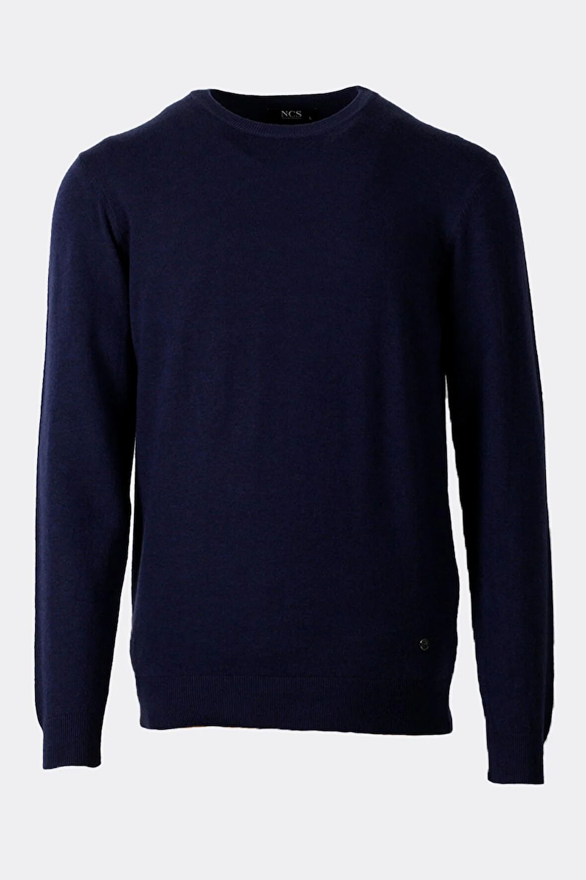 Erkek Triko Bisiklet Yaka Lacivert Yün Görünümlü Tüylenmez 3009 