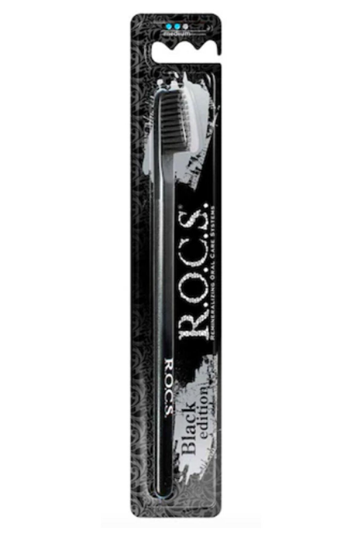 Rocs Black Edition Diş Firçasi Medium Siyah Firça