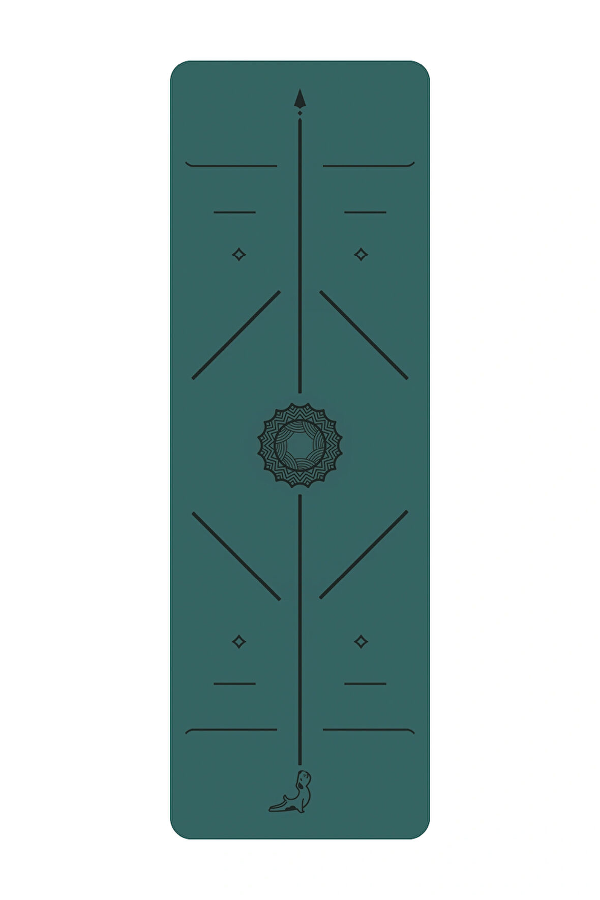 Focus Serisi Koyu Yeşil 4.1 mm Doğal Kauçuk Kaydırmaz Yoga Matı