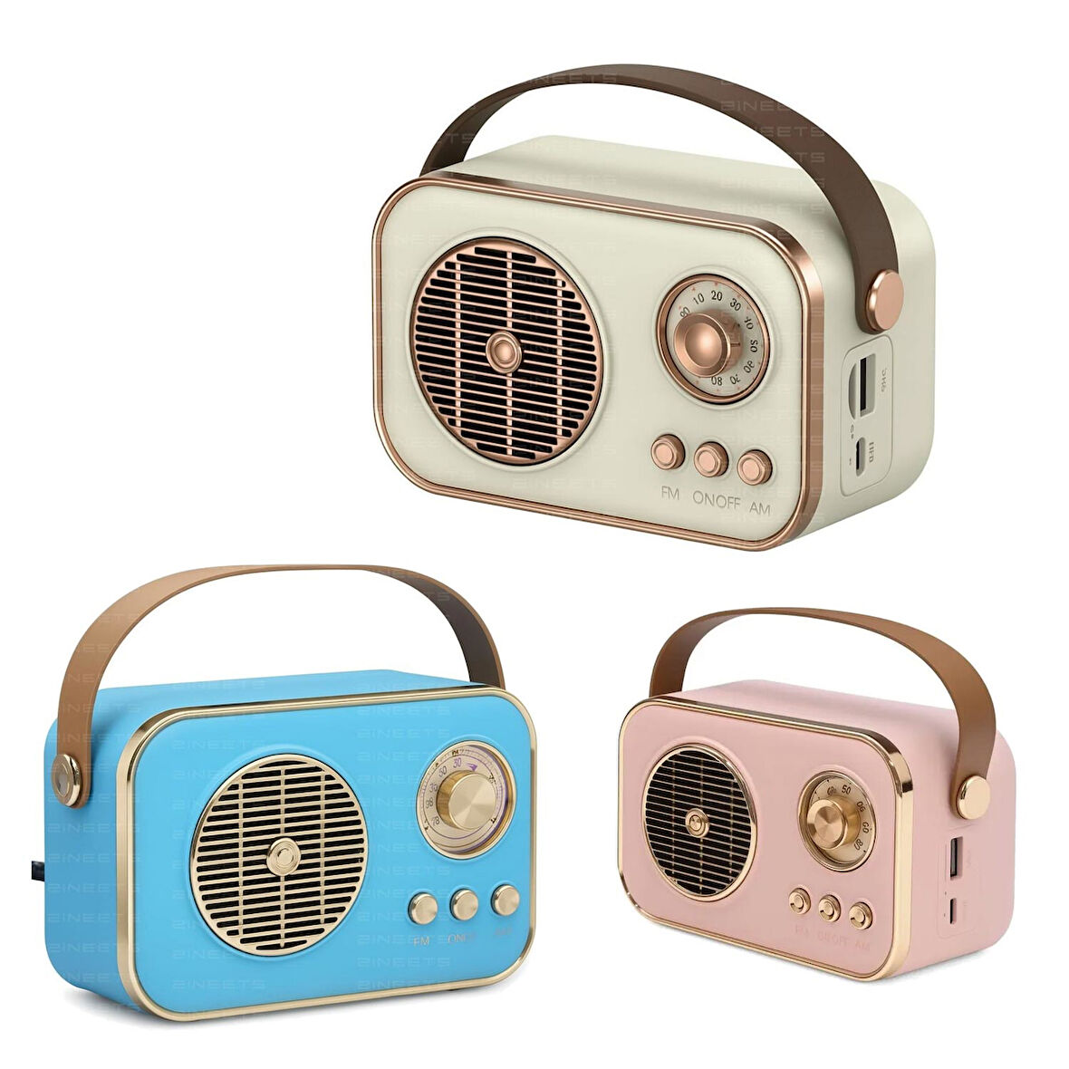 Rose SP-420 Kablosuz Nostalji Radyo Şarjlı Bluetooth