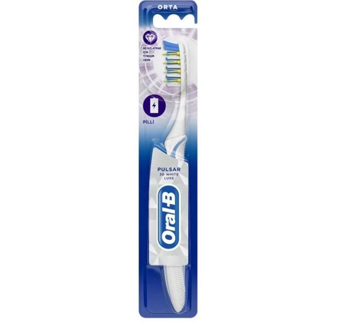 Oral-b Pilli Diş Fırçası 3 Boyutlu Beyazlık Pulsar 35 Yumuşak 3014260102470