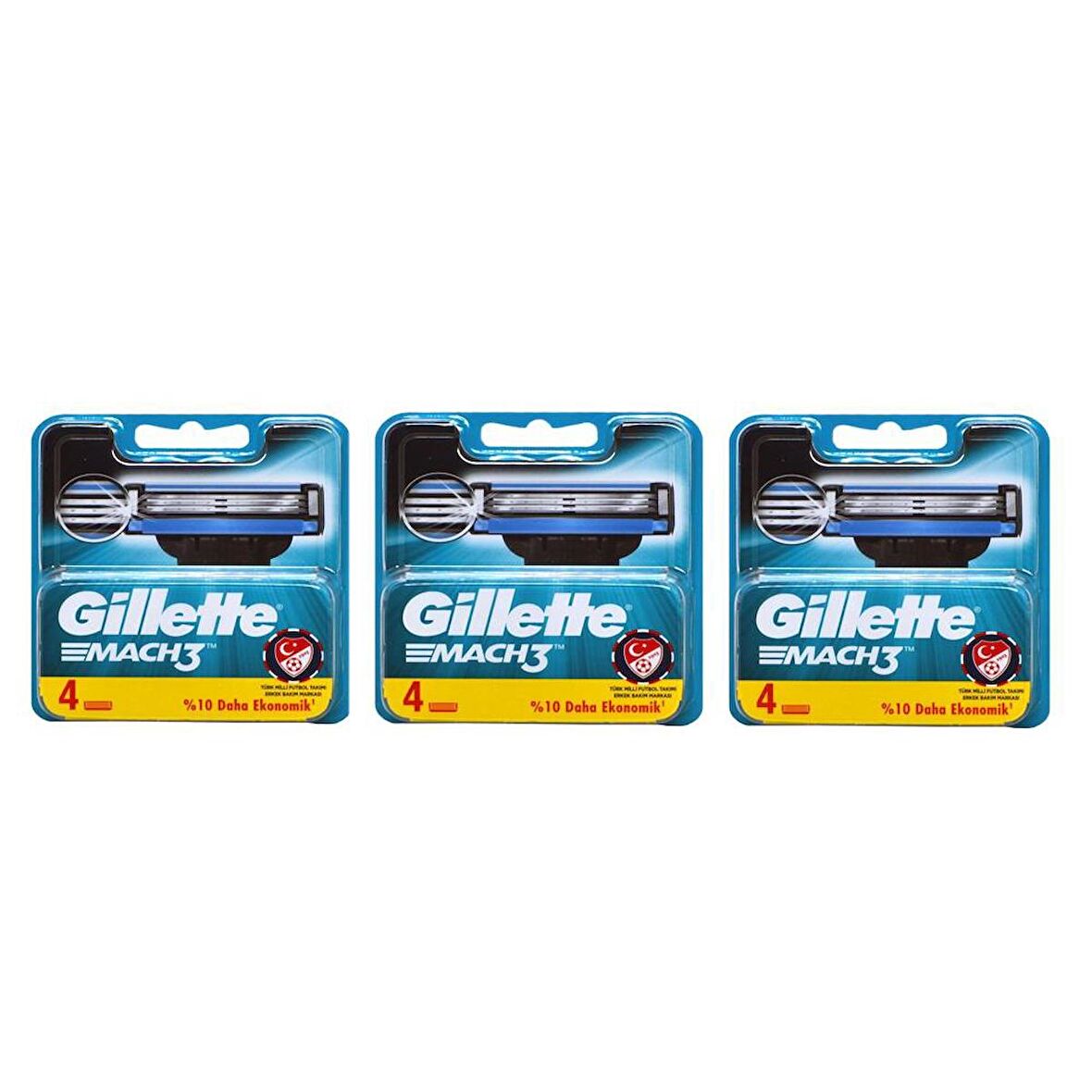 Gillette Mach3 Yedek Tıraş Bıçağı 4lü - 3lü Set